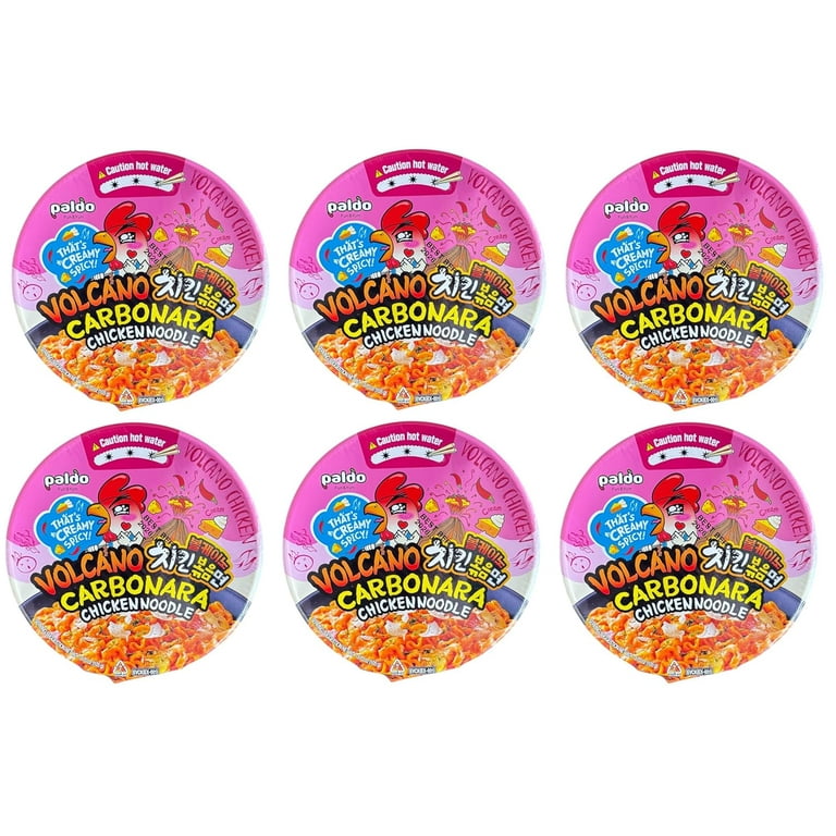 Paldo Volcano Carbonara Creamy Spicy Chicken Instant Cup Noodles