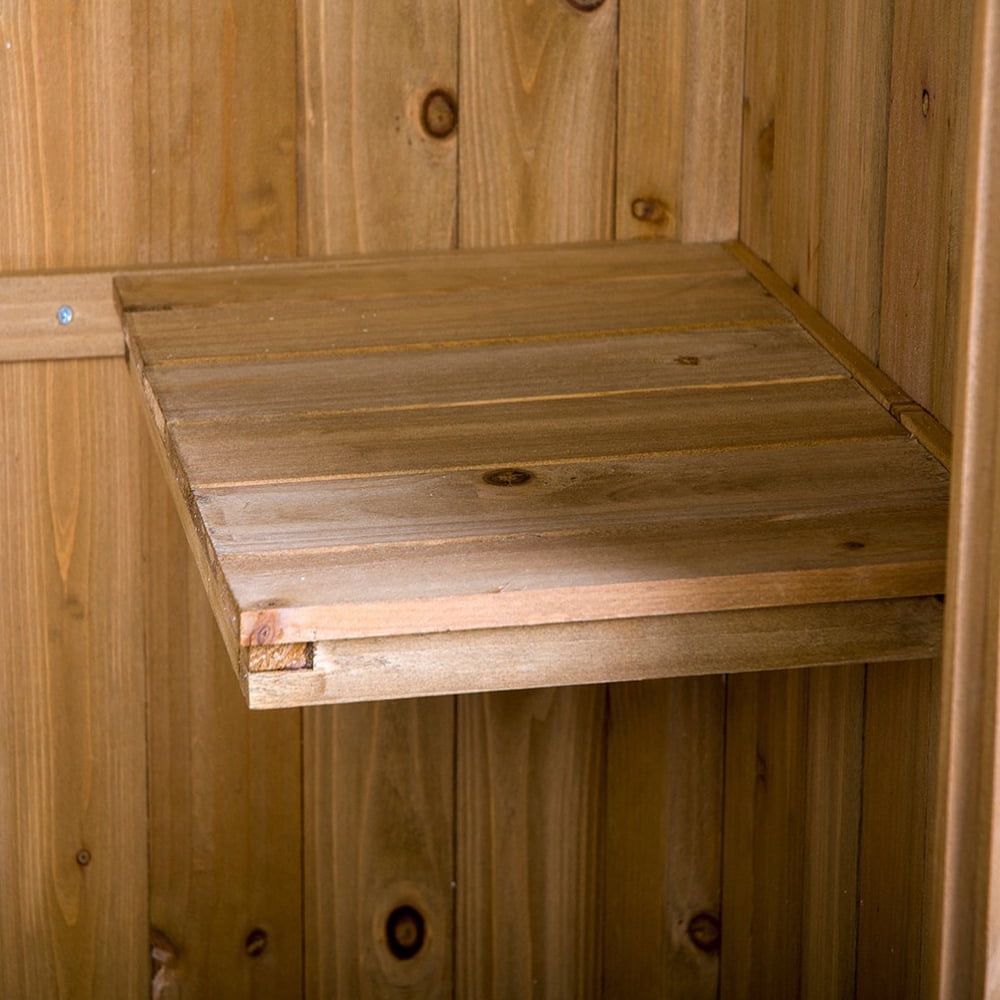 UBesGoo Fir wood with Single Door Wooden Live Garden Shed Wooden Lockers Wood