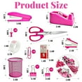 thumbnail image 2 of Style-Carry 8-in-1 Pink Stationery Organizer Combo pack with Stapler, Tape Dispenser, Staple Remover, Pen Holder, Staples, Clips, 2 of 6