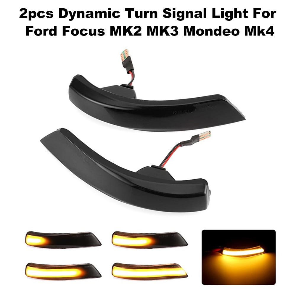 2pcs Dynamic Turn Signal Light LED Side Wing Rearview Mirror Indicator
