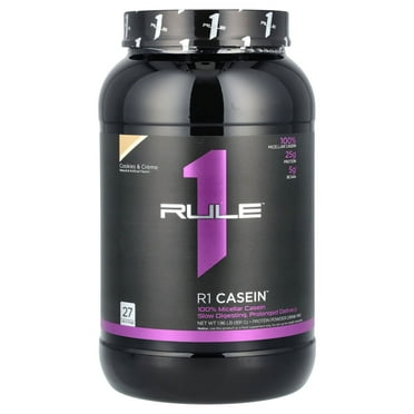 Rule One Proteins R1 Casein, Protein Powder Drink Mix, Cookies & Creme, 1.96 lb (891 g)