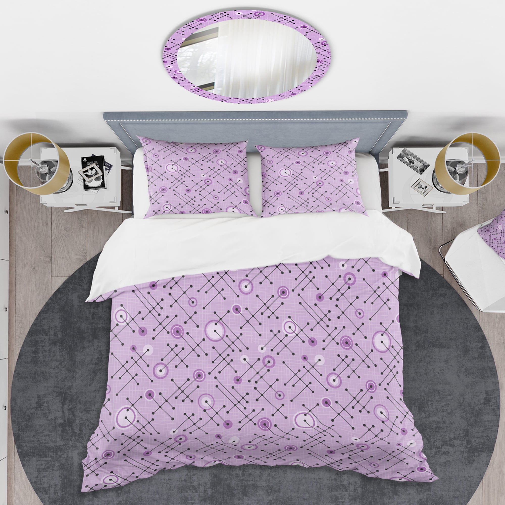 Designart '1950 Retro Pattern III' Mid-Century Modern Duvet Cover Set
