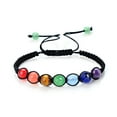 thumbnail image 4 of SHOWERORO 1Pack Beaded Bracelets Men Women Stretch Original Style Multi Color Natural Stone Round Shape 9.4x0.2x0.2in, 4 of 6