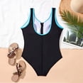 thumbnail image 6 of EYNMVR Women's One Piece Bathing Suit Plus Size Swimsuit Tummy Control Front Zipper Swimwear, 6 of 6