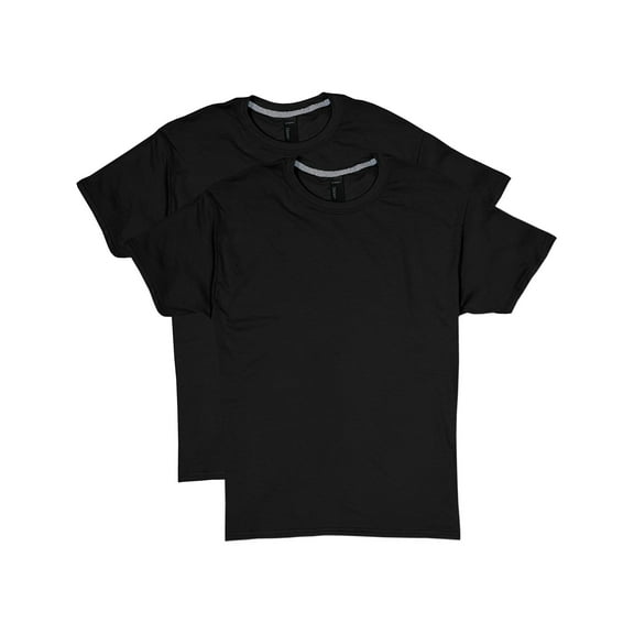 Hanes X-Temp Unisex Short Sleeve Crewneck T-Shirt, 2-Pack Black S