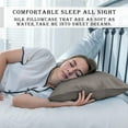 thumbnail image 6 of Fusion Natural Mulberry Silk Pillowcase with Hidden Zipper for Hair and Skin Standard Size 20"X 26" Soft Breathable Smooth Cooling Pillow Covers for Sleeping(Gray,1Pcs), 6 of 6