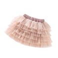 thumbnail image 1 of Women's Sweet Elastic Waist Tulle Layered Ruffles Mesh Above Knee Short Tiered Skirt, 1 of 3