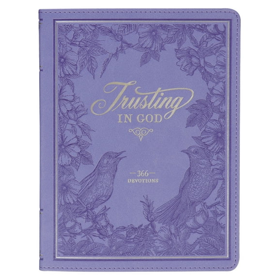 Devotional Trusting God Purple Faux Leather, (Hardcover)