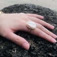thumbnail image 4 of Adjustable Open Ring with Natural Seashell Creative Alloy Ring Ethnic Ring Fashion Jewelry Ring for Women and Men, 4 of 5