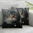 thumbnail image 3 of Orinice Cute Cat Graphic Decorative Cushion Throw Pillow Cover for Home Couch Living Room Bed Sofa, Autumn Pillowcase for Car Bedroom, 1PC 18x18in, 3 of 5