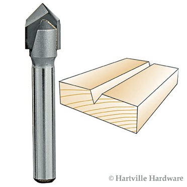 Whiteside 60 Degree V-Groove Router Bit (1/4