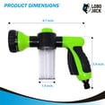 thumbnail image 6 of LoboJack Foam Sprayer Gun, Pressure Nozzle for Car Wash, Watering plants, Pet Shower, Outdoor Fun - 8 Watering Patterns and Soap Dispenser (Green), 6 of 8