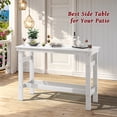 thumbnail image 6 of SERWALL 41" Outdoor Bar Table, HDPE All Weather Adirondack Outdoor Bar Height Table, White, 6 of 7