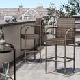thumbnail image 3 of Vineego Wicker Outdoor Barstools - Set of 2, Brown, 3 of 7