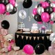 thumbnail image 5 of Balloons Padeady, color rosa intenso y negro, 30 unidades, 30 cm, con cintas, 5 of 9