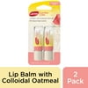 Carmex Comfort Care Lip Balm Sticks with Colloidal Oatmeal, Watermelon, 2 Count (1 Pack of 2)