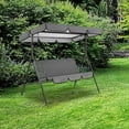 thumbnail image 6 of Swing Canopy Covers Dust Cover Set Durable Rainproof Swing Seat Top Cover Outdoor Garden Furniture for Porch Seat Outdoor Gray, 6 of 10