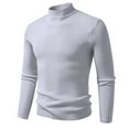 thumbnail image 2 of Dxzfnsa Men's Turtleneck Sweater Pullover Regular Fit Pure Cotton Long Sleeve Lightweight Knit Casual Smart Layerin Fall Winter Outwear M-3XL, 2 of 7