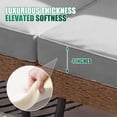 thumbnail image 6 of LazySunsets 7-Piece All Weather Light Gray Wicker Patio Sectional Conversation Set, Water Resistant Thick Cushions & Tempered Glass Coffee Table for Backyard Poolside Porch, 6 of 8