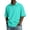 AF06_Cyan, variant on Resicozy Men's Casual Polo Shirts Classic Button Basic Short Sleeve Shirt Solid Color Tees Fashion Big and Tall Tops Coffee 3XL