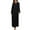 Black, variant on YONGHS Womens Long Sleeve Muslim Long Abaya Dress Islamic Arabian Kaftan Abayas Dubai Robes White XXL-3XL