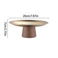 thumbnail image 1 of 1PC Stainless Steel Cake Tray Wooden Base Cupcake Dessert Fruit Display Plate Dining Table Bakeware Stand Rack Home Decoration D, 1 of 6