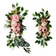 thumbnail image 3 of Arco de boda artificial con flores para hacer tú mismo, letrero de bienvenida para ceremonia de boda, fondo, mesa de novios, silla, decoración del hogar, 3 of 6