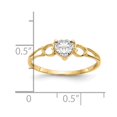 thumbnail image 2 of Primal Gold 14 Karat Yellow Gold White Topaz Birthstone Ring, 2 of 3