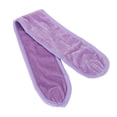 thumbnail image 1 of Diadema facial para spa, maquillaje, ducha, baño, diadema deportiva, toalla elástica ajustable de tela, color morado, 1 of 14