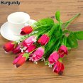 thumbnail image 3 of Visland 4 Bouquet 15 Heads Artificial Flower Eco-friendly Faux Silk Fake Tulip Bud Plant for Wedding Party Home Decor, 3 of 4