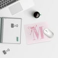 thumbnail image 3 of Coquette Trendy Initial M Pink Bow Mouse Pad,Personalized Pink Desk Mat Teen Girl Gifts,Monogrammed Gifts for Women,Pink Mouse pad for Desk Home Office Gaming Working,9x8 inches, 3 of 3