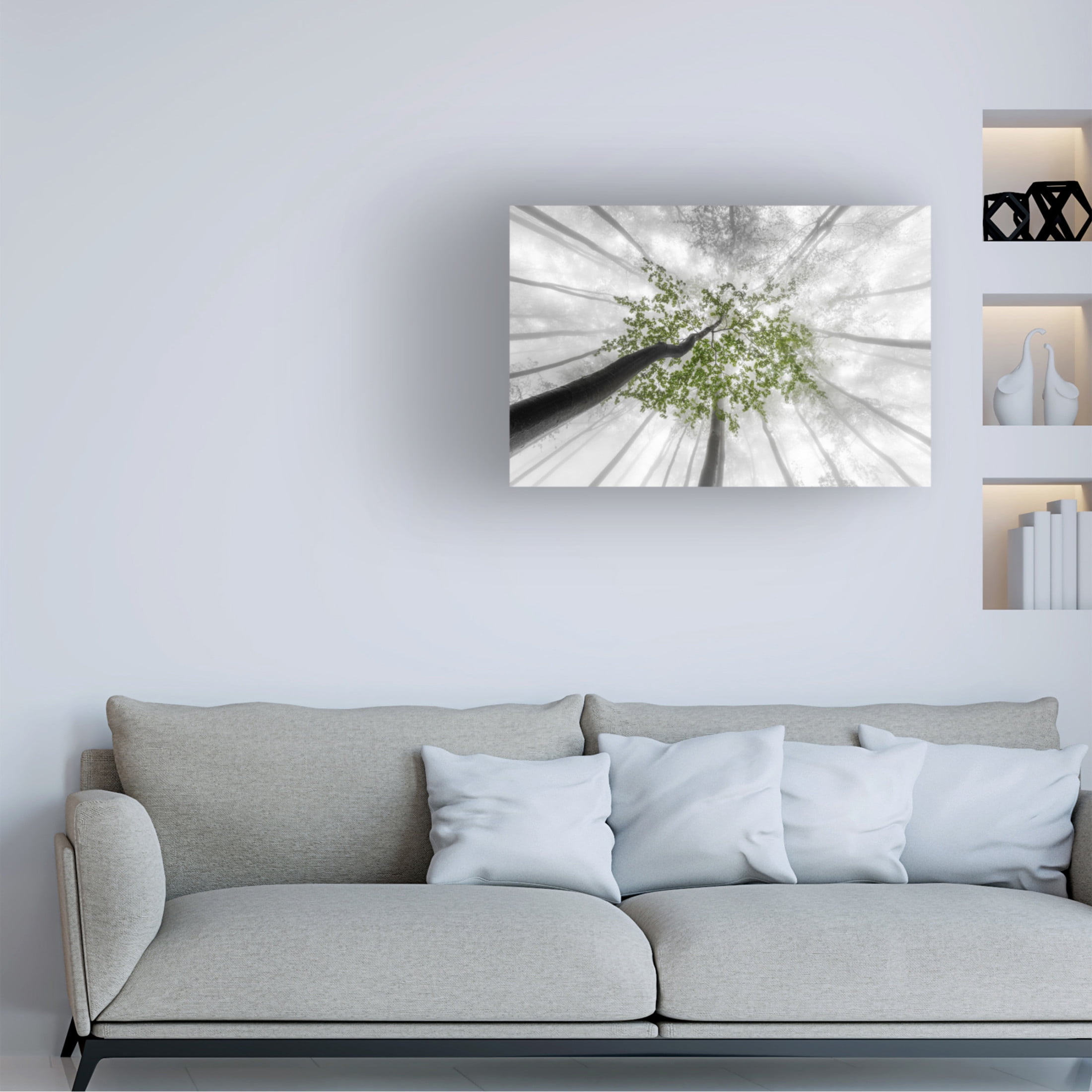 Trademark Fine Art Tom Pavlasek Green Leaves Canvas Wall Art