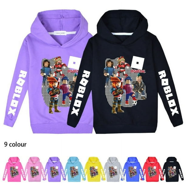 Juego Sudadera con capucha de algodón con estampado de dibujos animados, ropa para niños, Sudadera con capucha informal, jersey, camisa, sudaderas para niños y niñas, regalos de cumpleaños