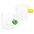 thumbnail image 2 of Smooth Surface Round Shape Mugs 2Pcs Heat-Resistant Handle Cups Assorted Color Perfect For Family Friends Usage, 2 of 5