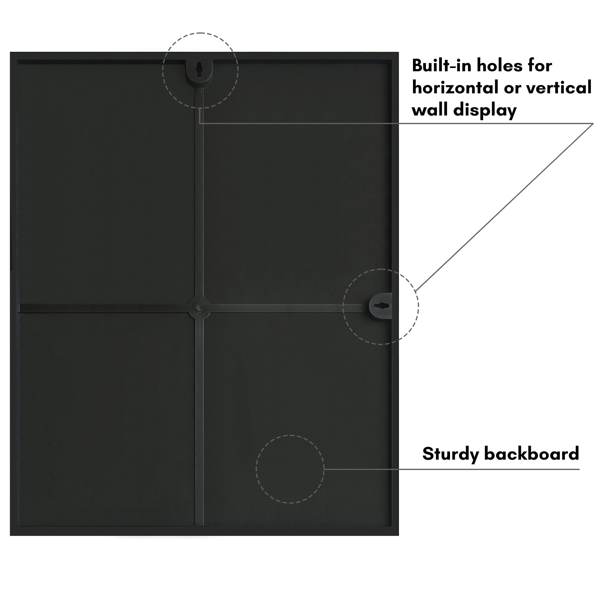 Americanflat 16x20 Front Loading Picture Frame with Shatter-Resistant Glass 2 Pack Metropolitan Photo - Black