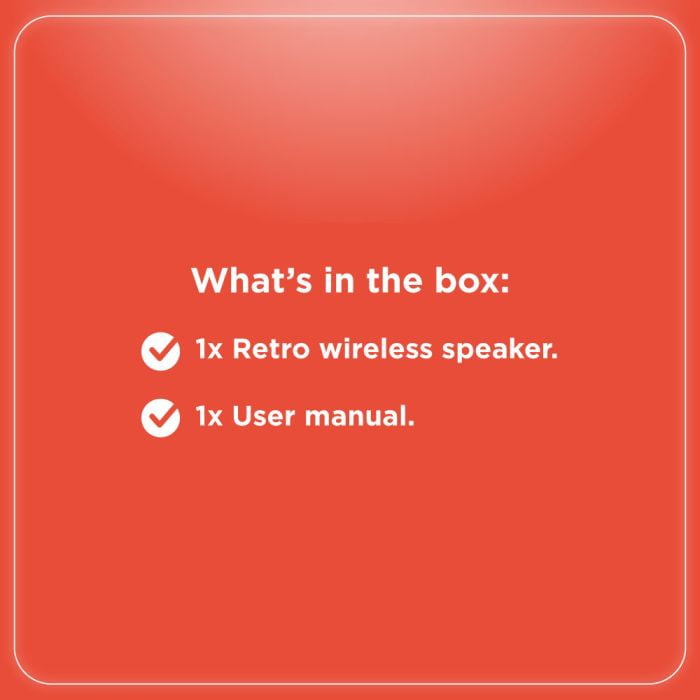 RadioShack Portable Retro AM/FM/SW Radio with Bluetooth, Rechargeable Battery, High-Power Speaker, USB and microSD Playback, 3.5mm Input, Orange, Model 4001802