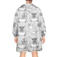 thumbnail image 2 of Gray Highland Cow Bathtub Lemon Pattern Wearable Oversized Blanket,Wearable Blanket Hoodie for Adults,Cozy Hooded Blankets with Super Pockets,Super Warm Fuzzy Pullover for Women & Men, 2 of 6