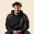 thumbnail image 4 of Dalix UFO Embroidered Fleece Hoodie Mineral Wash Long Sleeve Sweatshirt Mens in Black 2XL XX-Large, 4 of 5