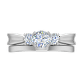 thumbnail image 3 of 0.92 Carat Diamond Bridal Ring Band Set in 14K White Gold (Ring Size 10.5), 3 of 5