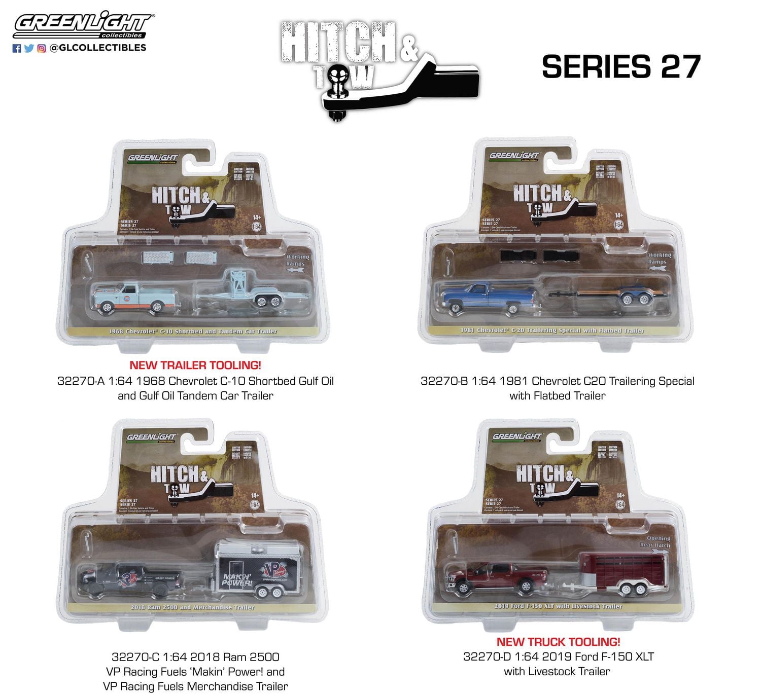 GreenLight 1:64 Hitch & Tow Jouet Véhicules Série 27