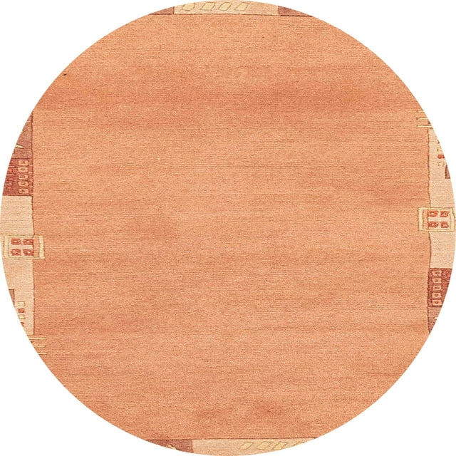 Ahgly Company Tapis d'Intérieur Ronds Abstraits Orange Tapis de Zone Abstraits, 3 Pieds Rond