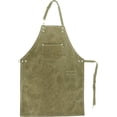 thumbnail image 2 of No-Tie Canvas Apron Heavy-Duty 16OZ Work Apron With Front Pocket Extra Long Straps Adjustable M–XXL, 2 of 7