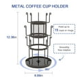 thumbnail image 4 of Auledio 360 Rotating Coffee Mug Holder,3 Tier Cup Rack,Coffee Mug Holder in home,(Bronze), 4 of 7