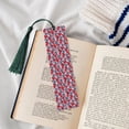 thumbnail image 4 of Kdxio Palm Tree Pattern on Red Print Metal Tassel Bookmarks,Perfect Gift for Art Lovers and Bookworms Metal Bookmarks for Women, 4 of 8