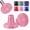 Pink, variant on SupreGear 2-Pack Rubber Crutch Tips 7/8 inch, Wide Base Heavy Duty All-Terrain Feet, Purple
