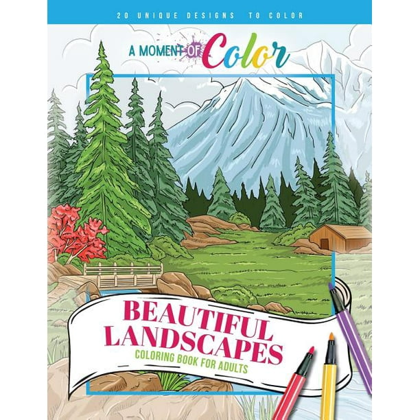 Download Beautiful Landscapes Coloring Book For Adults (Paperback ...