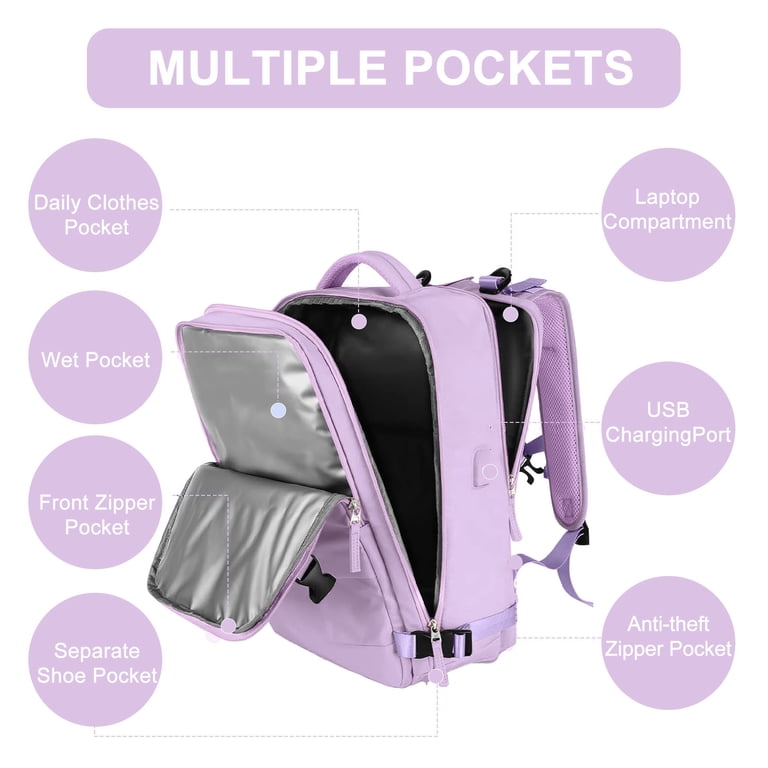 Dakimoe Large Travel Backpack, Airline Approved Carry-On photo 4
