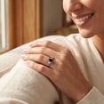 thumbnail image 5 of Pompeii 1Ct Genuine Blue Sapphire & Diamond Engagement Anniversary Ring 10k Gold (G/H,I1), 5 of 6
