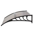 thumbnail image 5 of 40*38" Household Application Door & Window Rain Cover Eaves With longer, strengthen design, Outdoor Door Canopy Awning For Shade and Weather Protection, Easy To Clean, Brown Board & Black Holder, 5 of 9