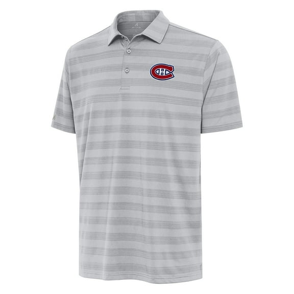 Men's Antigua Gray Montreal Canadiens Tunnel Polo